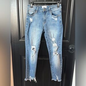 A2 Jeans Los Angeles California Distressed Ripped Skinny Jeans Women's 9